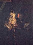 Selbstportrat mit toter Rohrdommel Rembrandt van rijn